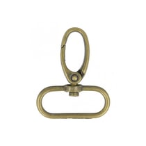 Mousqueton 30mm couleur or antique