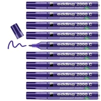 Lot de 10 marqueurs permanents pointe ronde 1,5-3 mm - EDDING 2000 C - Violet