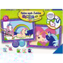 Numero d'art junior licornes 2 tableaux - ravensburger - 277742 - kit peinture