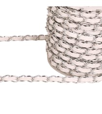 Bobine 20m chaîne aluminium avec lacette 8mm blanc