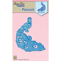 Matrice de découpe Nellie's Choice - Paon - 8 x 9,3 cm