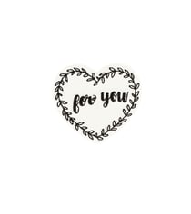 Lot de 3 écussons thermocollants à messages for you 4,3cm x 4cm