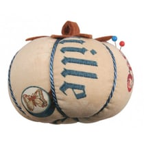 Tomates porte épingles papillon beige et bleu 8cm