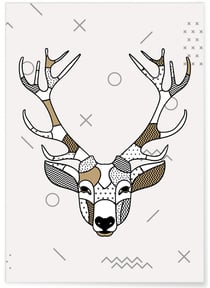 Affiche Cerf scandinave | A3 : 29,7x42cm