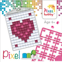 Kit créatif Pixel porte-clé 4x3cm Coeurs