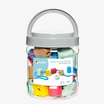 30 perles en bois à lacer Oxybul