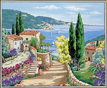 Canevas Pénélope Antique Méditerranée 60x70cm