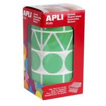Apli Agipa - Gommettes rouleau formes géométrique 27 mm vert x 1 357