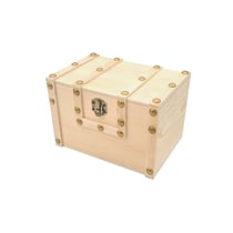 Mini coffre pirate en bois 15 x 10 x 10,5 cm