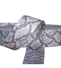 Sangle peau de serpent 38mm gris clair au mètre