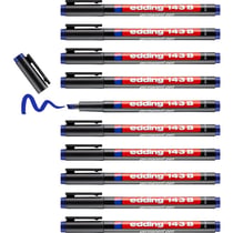 Marqueur permanent 1-3 mm - EDDING - Bleu - Lot de 10