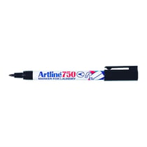 Lot de 12 marqueurs textile permanent ARTLINE 750 pointe conique 0,7 mm - Noir