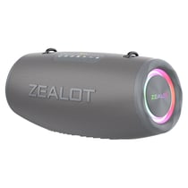 Enceinte Waterproof Bluetooth Portable Puissante Avec Lumières RGB Et Longue Autonomie Gris YONIS