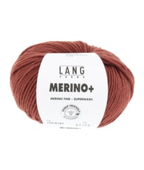 Pelote de Laine à tricoter MERINO + (PLUS) - Lang Yarns Rouge (187)