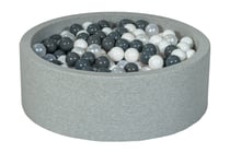 Piscine à balles Aire de jeu + 450 balles blanc, perle, gris