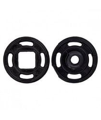 Carte de 3 boutons Pressions Noir 21mm - Union Knopf Noir
