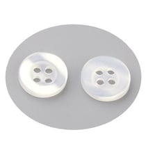 20 Boutons Acrylique Blanc Nacre rond 11,5 mm 4 trous - creation couture diy