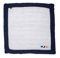 Grand tapis de jeu en double gaze de coton marinière