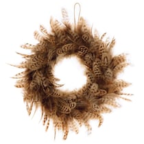 Couronne de plumes tigrées 28 cm