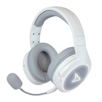 Steelplay Impulse - Casque Gaming - PC/Switch/Mobile (Bluetooth) et Filaire PS4/PS5/Xbox One & Series (Jack 3.5mm) - Micro détachable, Batterie 28h, Léger, Confortable, Commandes intégrées, Blanc