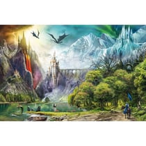 Puzzle regne des dragons 3000 pièces - collection monstre et château - ravensburger - 164622