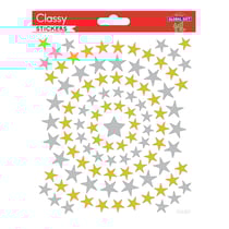 Stickers Étoiles holographiques dorées et argentées