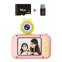 Appareil Photo Enfant HD Rose 16G Écran 2.4 Pouces Jeux Intelligents YONIS