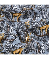 Tissu coton singes de 150 cm de largeur Noir vendu par 50 cm
