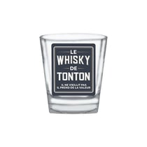 Verre à whisky - Le Whisky de Tonton - Cadeau - Anniversaire - 9x8cm