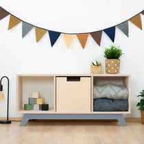 Meuble de rangement NABOSKY gris 1x3