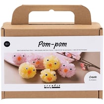 Mini Kit Créatif Pâques enfant - Poussin pompon - 6 pcs