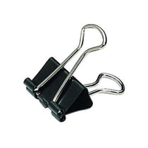 Boîte de 12 pinces à clips - 25mm - Noir - Métal