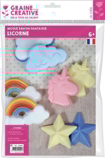 Moule pour Savon Licorne Nuage Arc-en-ciel Etoile