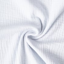 Tissu Double gaze de coton uni Bleu ciel