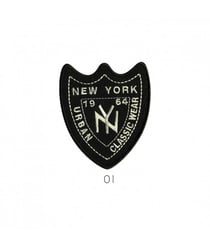 Ecussons Thermocollant New York Urban 6 X 7 cm - Mediac Noir