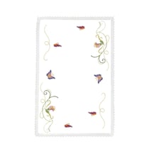 Kit surnappe à broder point variès Fleurs et papillons