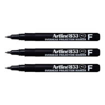 Lot de 3 marqueurs permanents pointe fine 0,5 mm - ARTLINE - Noir - 853
