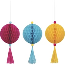 3 Boules Papier - Nid d'Abeille