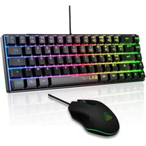 Combo gaming THE G-LAB Hydrogen - Clavier Azerty filaire + Souris filaire - Noir