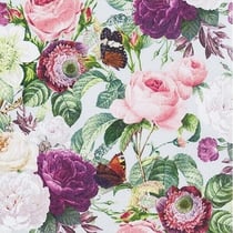 Lot de 4 serviettes en papier découpage collage 33 cm JARDIN DE ROSES F 362