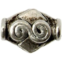 MégaCréa - Perle métal losange 11 mm Argenté (10 pièces)