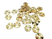 20 Perles intercalaires rondelles ondulées 10mm doré