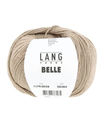 Pelote de Coton à tricoter et crocheter BELLE - Lang Yarns 38 Marron