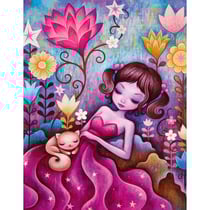 Kit diamond painting Jeune fille en fleurs 40 x 50 cm