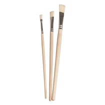 Set pinceaux Jard.enfants+école FSC 100%, 3pinceaux à soie plats, 3 pces