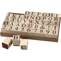 Set de tampons en bois, dim. 20x20 mm, 45 pièces/ 1 Pq.