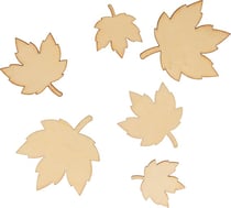 Set 30 silhouettes feuilles - bois - Artemio