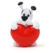 Astérix - Figurine Idéfix cœur  rouge 4,5 cm - Plastoy