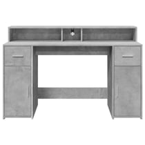 Bureau table poste de travail meuble d'ordinateur informatique étude et lumières LED