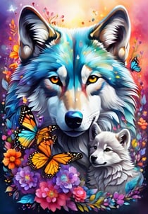 Puzzle 1000 pièces - Wolves - Maternal Love Collection - Alipson Puzzle